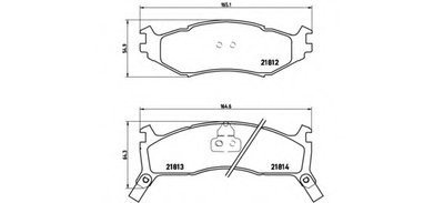 Комплект тормозных колодок, дисковый тормоз BREMBO купить