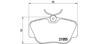 Комплект тормозных колодок, дисковый тормоз BREMBO купить