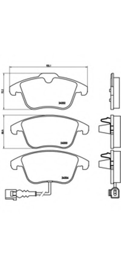Комплект тормозных колодок, дисковый тормоз BREMBO Придбати