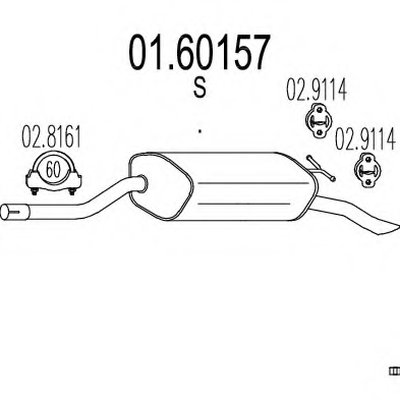 Глушитель выхлопных газов конечный MTS купить