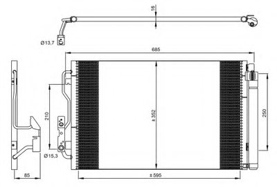 Радиатор кондиционера BMW 1(F20)/2(F22)/3(F30)/4(F32) 10-