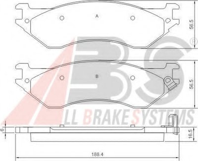 Комплект тормозных колодок, дисковый тормоз A.B.S. купить