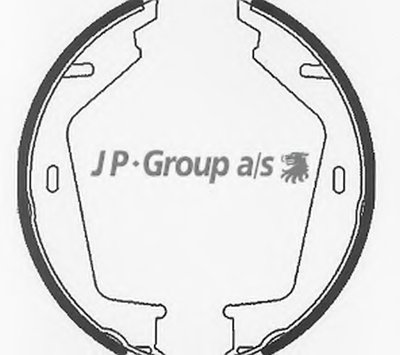 Комплект тормозных колодок, стояночная тормозная система QH JP GROUP купить