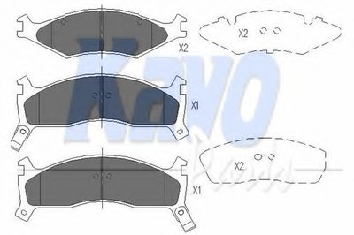 Комплект тормозных колодок, дисковый тормоз KAVO PARTS купить