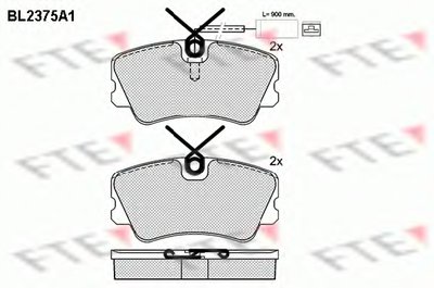 Комплект тормозных колодок, дисковый тормоз FTE купить