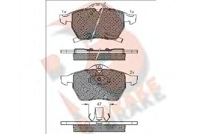 Комплект тормозных колодок, дисковый тормоз R BRAKE купить