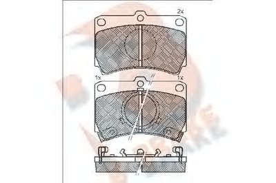 Комплект тормозных колодок, дисковый тормоз R BRAKE купить