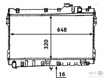 Радиатор, охлаждение двигателя BEHR HELLA SERVICE HELLA купить