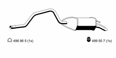 Глушитель выхлопных газов конечный ERNST купить