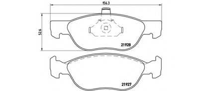 Комплект тормозных колодок, дисковый тормоз BREMBO купить