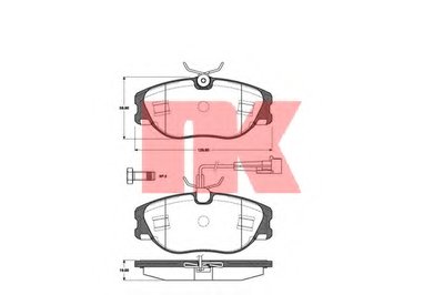 Комплект тормозных колодок, дисковый тормоз NK купить