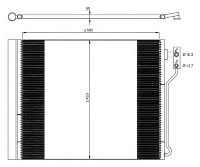 Радиатор кондиционера BMW 5 (F10/F11/F07) 2.0i 11-17 (N20)