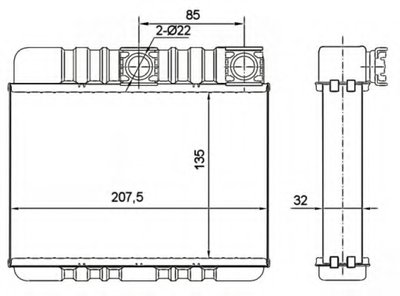 Радиатор печки BMW 3(E46) 16.-3.2 98-11