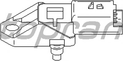 Датчик, давление наддува; Датчик, давление во впускном газопроводе TOPRAN купить