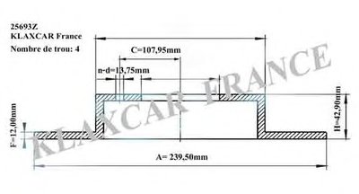 Тормозной диск KLAXCAR FRANCE купить