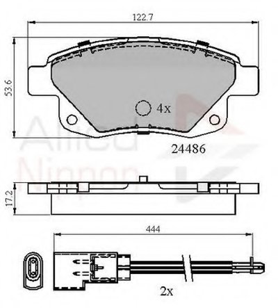 Комплект тормозных колодок, дисковый тормоз ANL Braking COMLINE купить