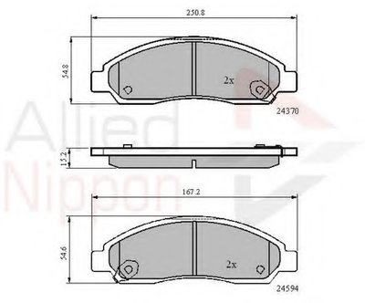 Комплект тормозных колодок, дисковый тормоз ANL Braking COMLINE купить