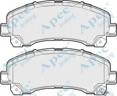 Комплект тормозных колодок, дисковый тормоз APEC braking купить