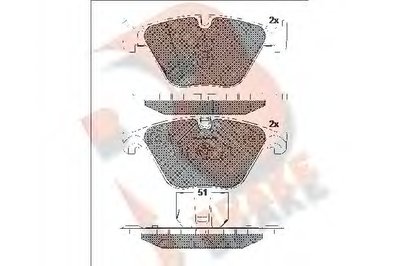 Комплект тормозных колодок, дисковый тормоз R BRAKE купить