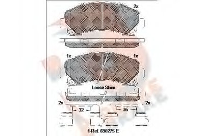 Комплект тормозных колодок, дисковый тормоз R BRAKE купить