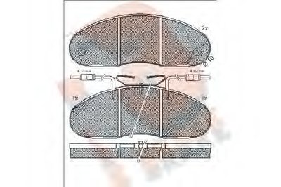 Комплект тормозных колодок, дисковый тормоз R BRAKE купить