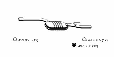 Средний глушитель выхлопных газов ERNST купить
