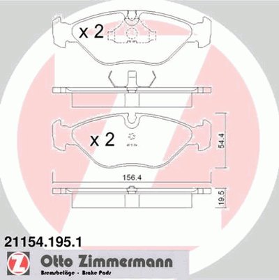 Комплект тормозных колодок, дисковый тормоз ZIMMERMANN купить