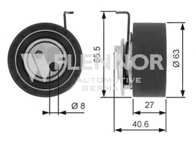 Натяжной ролик, ремень ГРМ FLENNOR купить