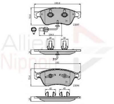 Комплект тормозных колодок, дисковый тормоз ANL Braking COMLINE купить