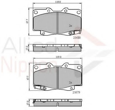 Комплект тормозных колодок, дисковый тормоз ANL Braking COMLINE купить