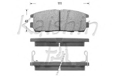 Комплект тормозных колодок, дисковый тормоз KAISHIN купить