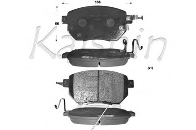 Комплект тормозных колодок, дисковый тормоз KAISHIN купить