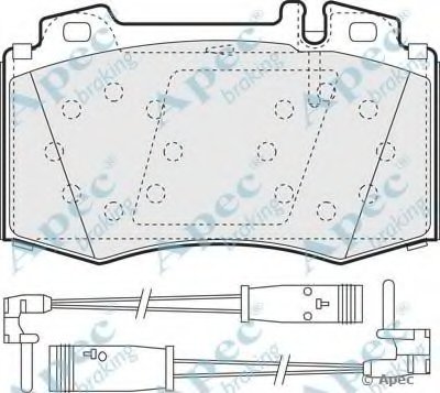 Комплект тормозных колодок, дисковый тормоз APEC braking купить