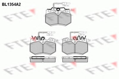 Комплект тормозных колодок, дисковый тормоз FTE купить