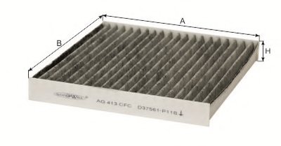 Фильтр, воздух во внутренном пространстве Cabin filter (Charcoal) for MAZDA GOODWILL купить