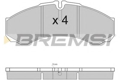 Комплект тормозных колодок, дисковый тормоз BREMSI купить