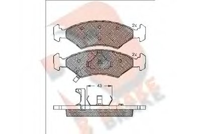 Комплект тормозных колодок, дисковый тормоз R BRAKE купить