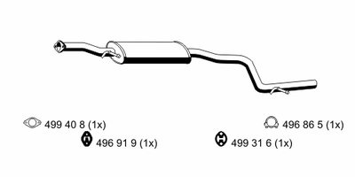 Средний глушитель выхлопных газов ERNST купить