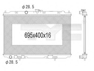 Радиатор, охлаждение двигателя TYC купить