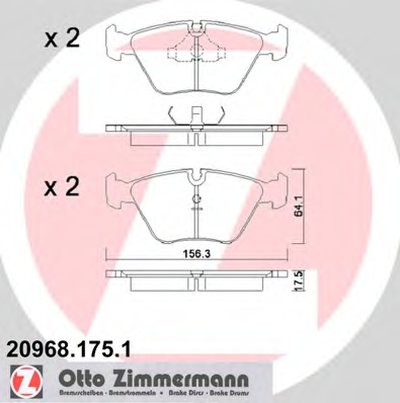 Комплект тормозных колодок, дисковый тормоз ZIMMERMANN купить