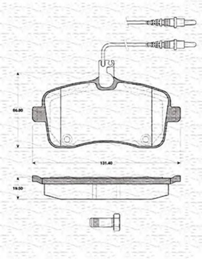 Комплект тормозных колодок, дисковый тормоз MAGNETI MARELLI купить