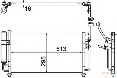 Конденсатор, кондиционер BEHR-HELLA купить
