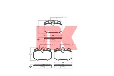 Комплект тормозных колодок, дисковый тормоз NK купить