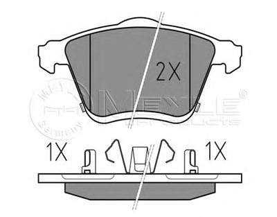 Комплект тормозных колодок, дисковый тормоз MEYLE купить