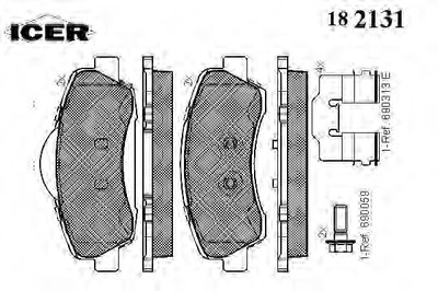 Колодки тормозные (передние) Citroen C4 Cactus 14-/C-Elysee/Peugeot 301 12-/308 II 13- (с аксес.)