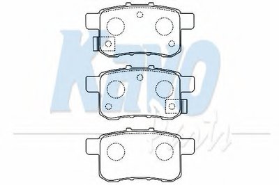 Комплект тормозных колодок, дисковый тормоз MK KASHIYAMA KAVO PARTS купить