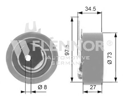 Натяжной ролик, ремень ГРМ FLENNOR купить