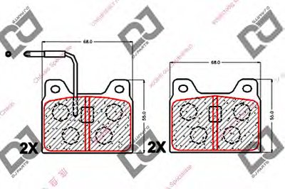 Комплект тормозных колодок, дисковый тормоз DJ PARTS купить