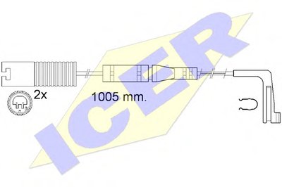 Сигнализатор, износ тормозных колодок ICER купить