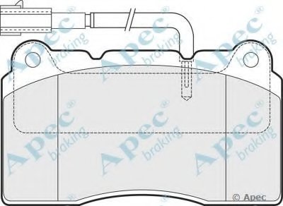 Комплект тормозных колодок, дисковый тормоз APEC braking купить